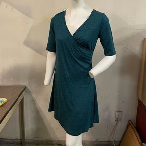 Prana faux wrap a-line dress